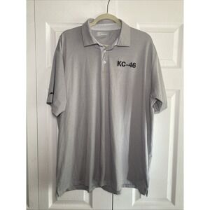 Boeing Mens XL Gray Polo KC-46 Aviation Performance